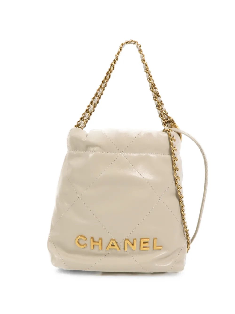 22 Mini diamond-quilted shoulder bag