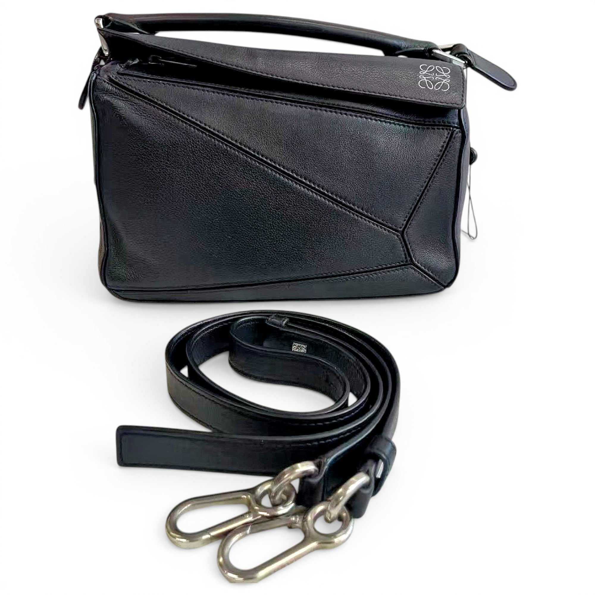 Puzzle leather handbag
