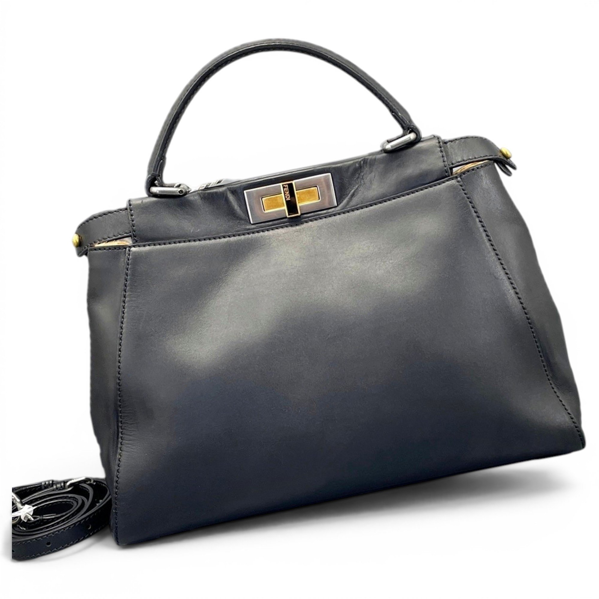 Peekaboo leather handbag