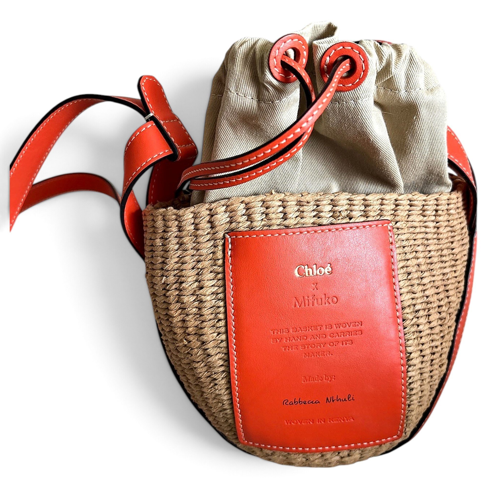 Woody Basket leather handbag