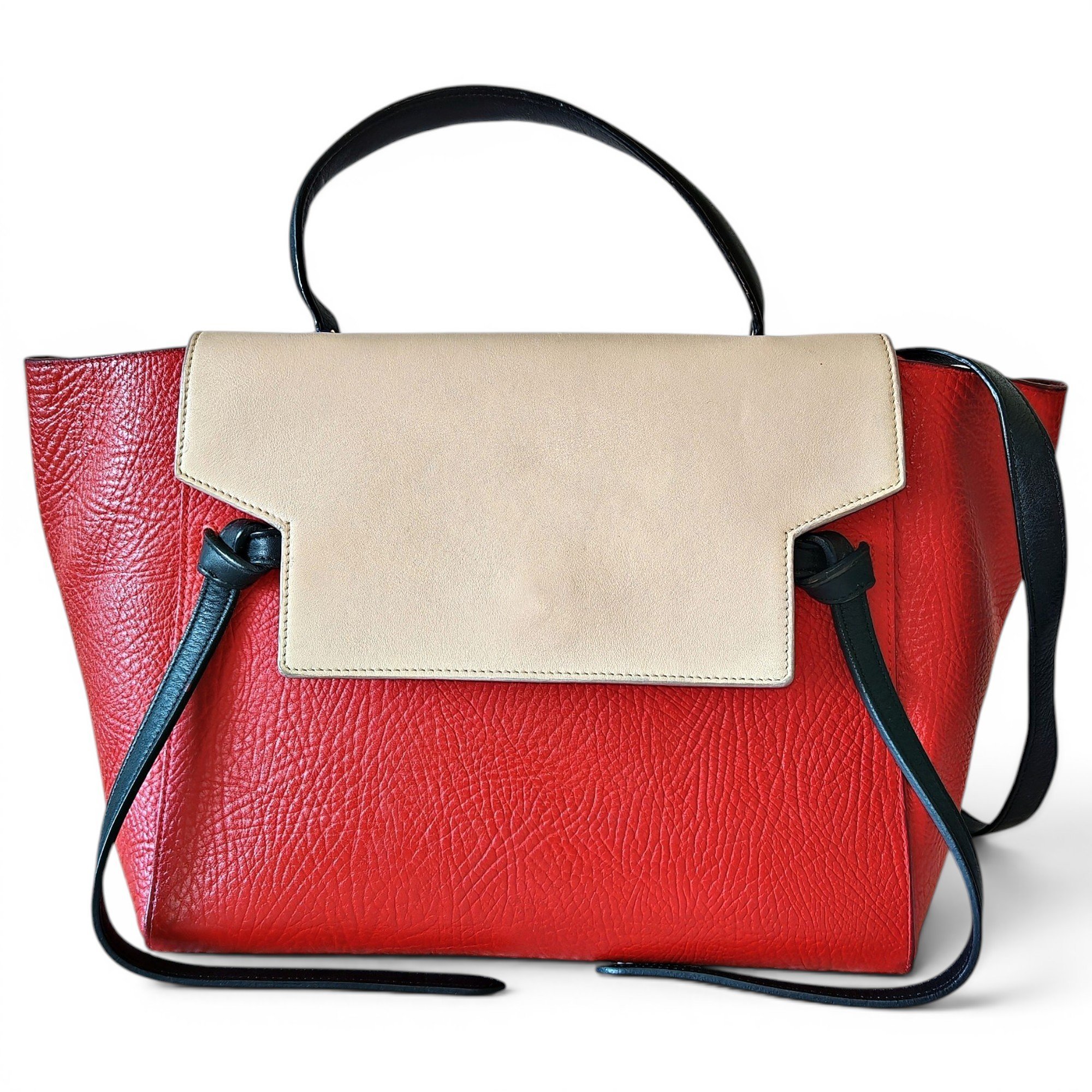 Belt leather handbag