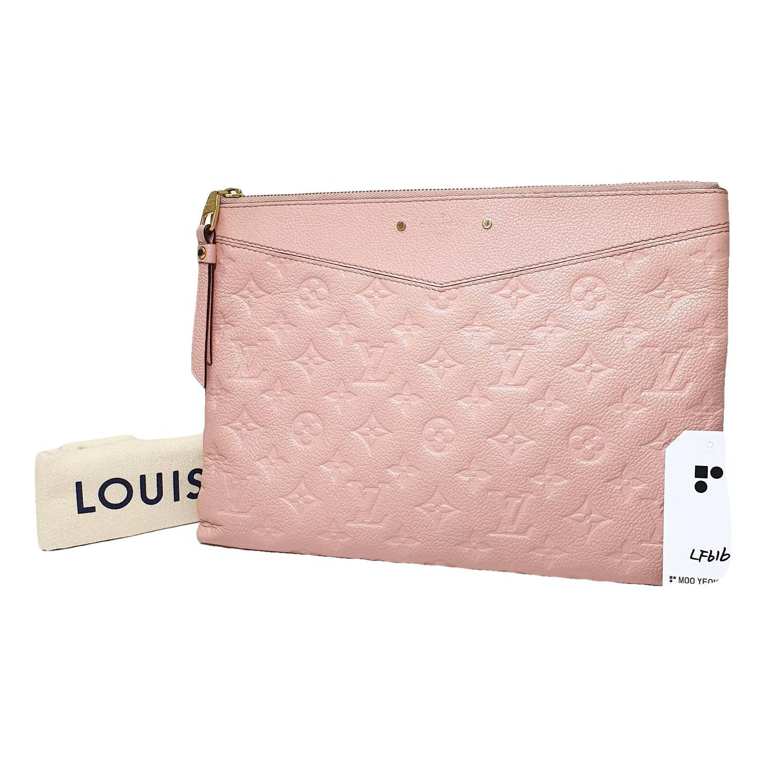 Leather clutch bag