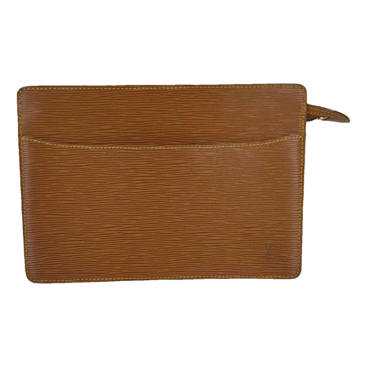 Leather clutch bag