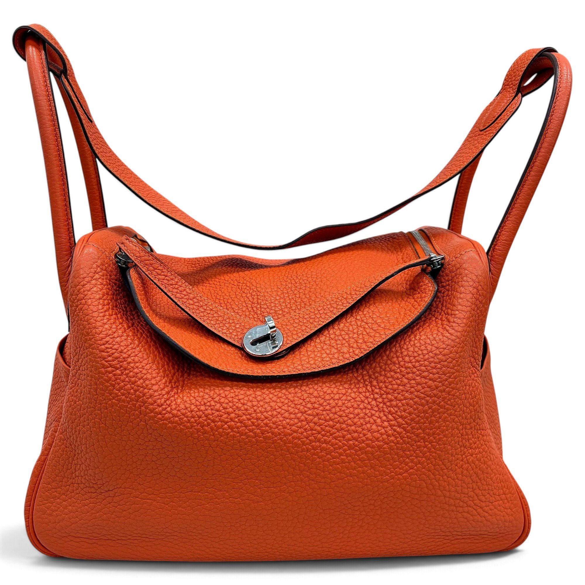 Hermes Lindy Handbag Orange