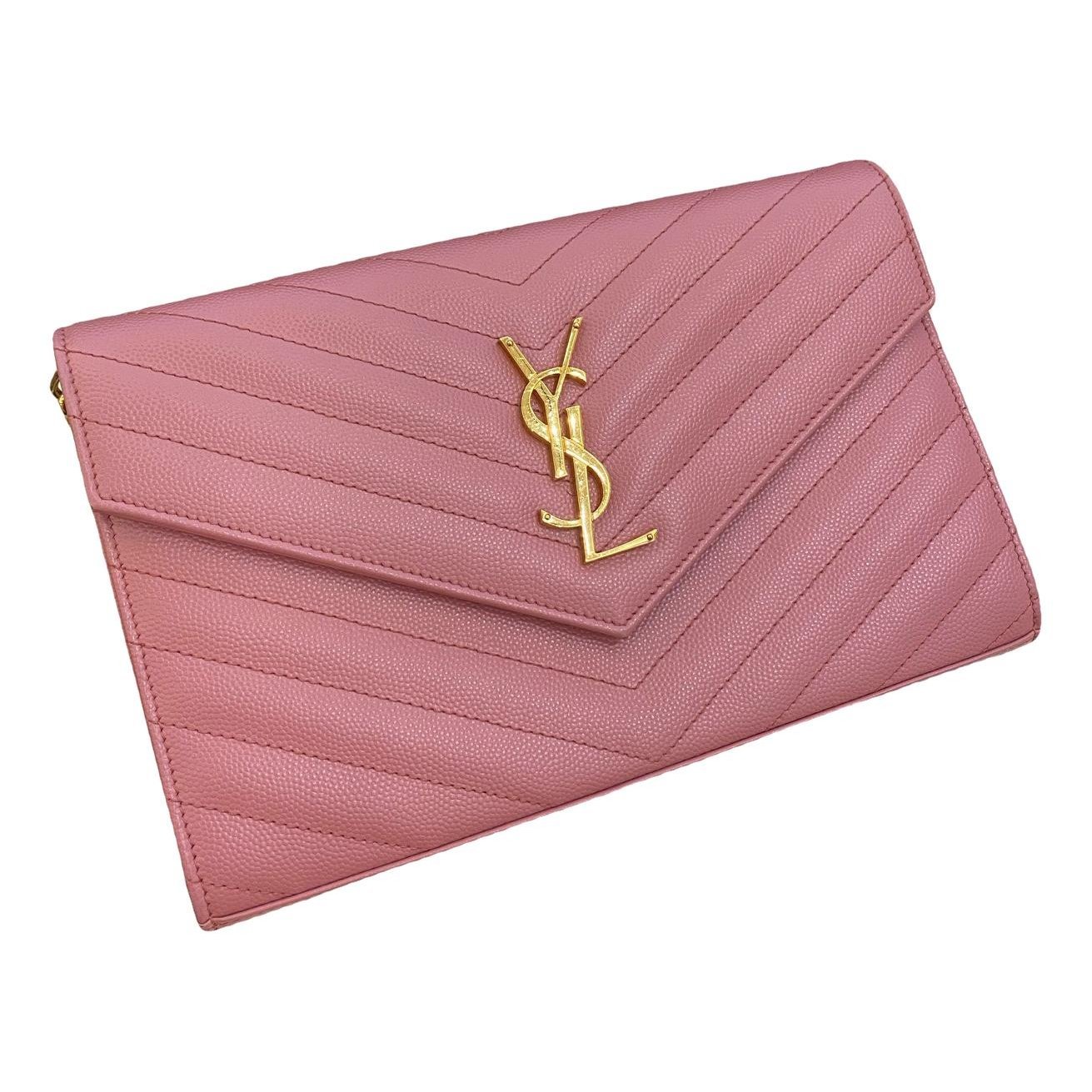 Envelope leather handbag