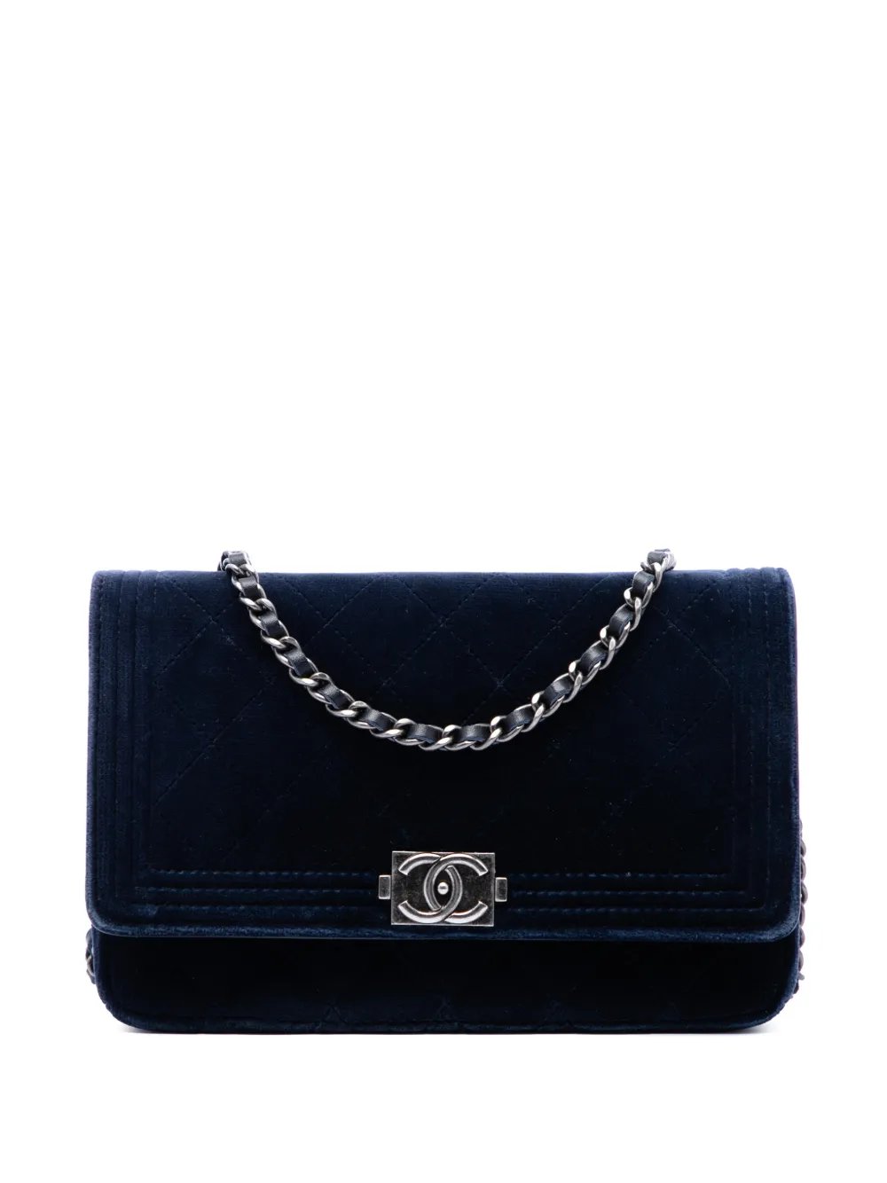 2013-2014 Quilted Velvet Boy Wallet On Chain crossbody bag