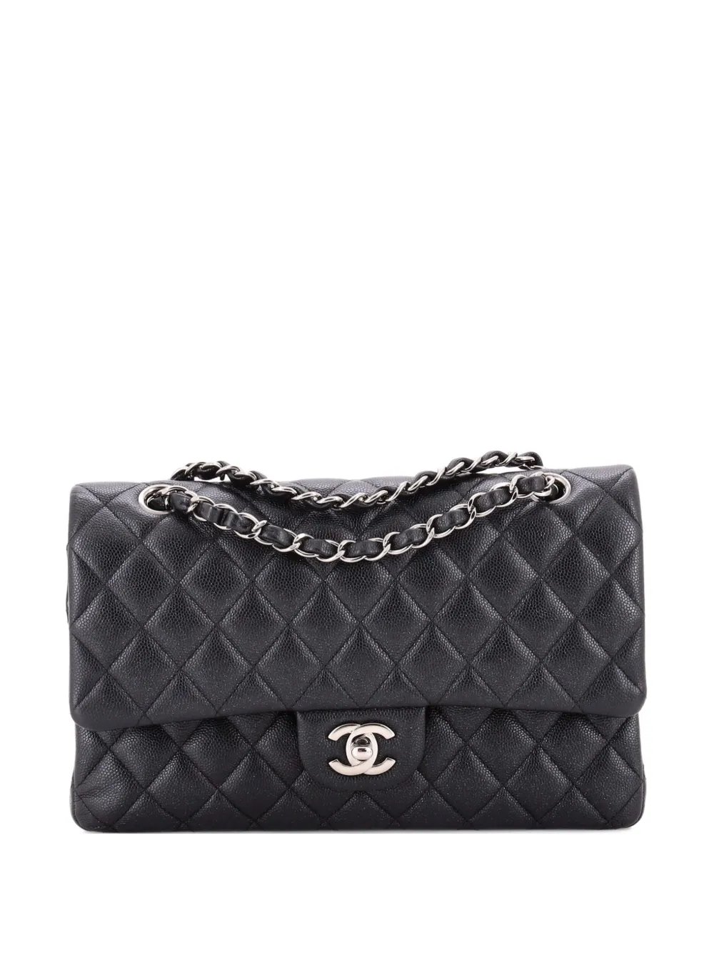 Classic Double Flap Bag Quilted Iridescent Caviar Medium shoulder bag