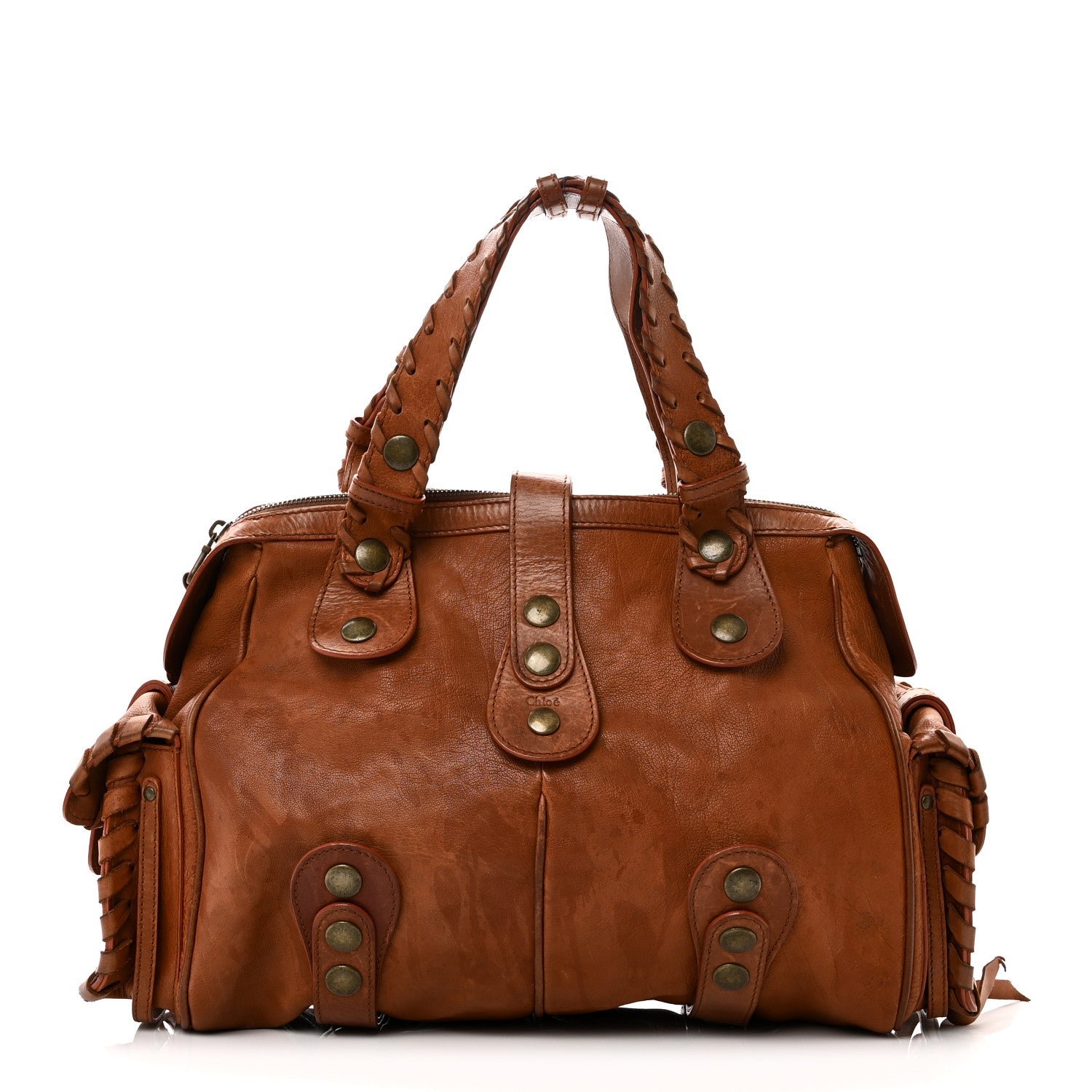Chloe Chloe Calfskin Silverado Shoulder Bag Tan