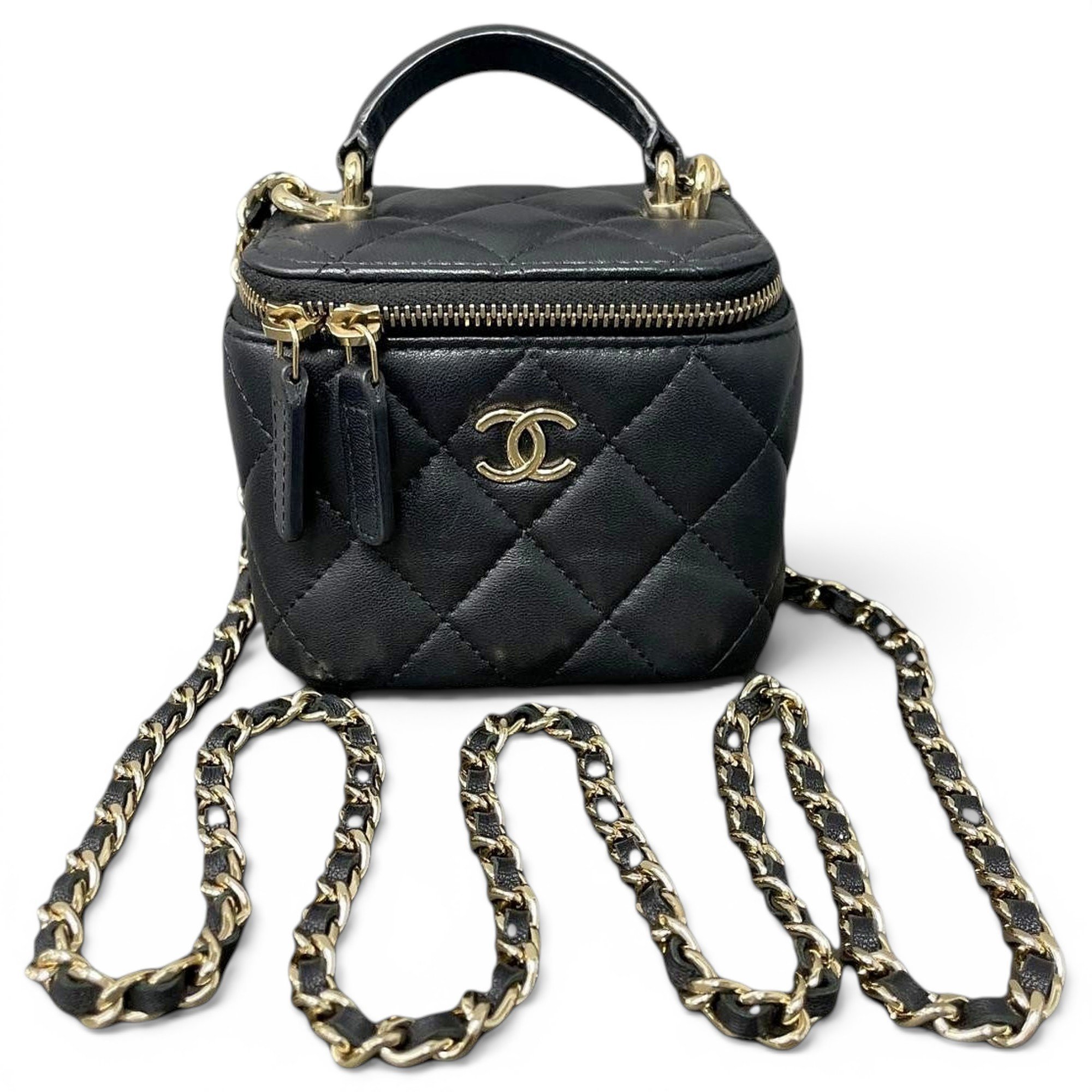 Trendy CC Vanity leather handbag
