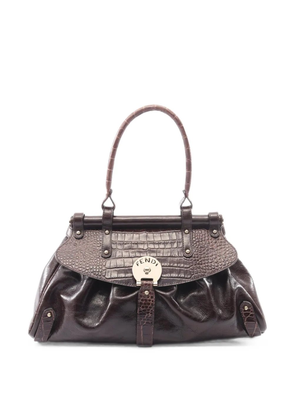 2010s Magic croc-embossed shoulder bag