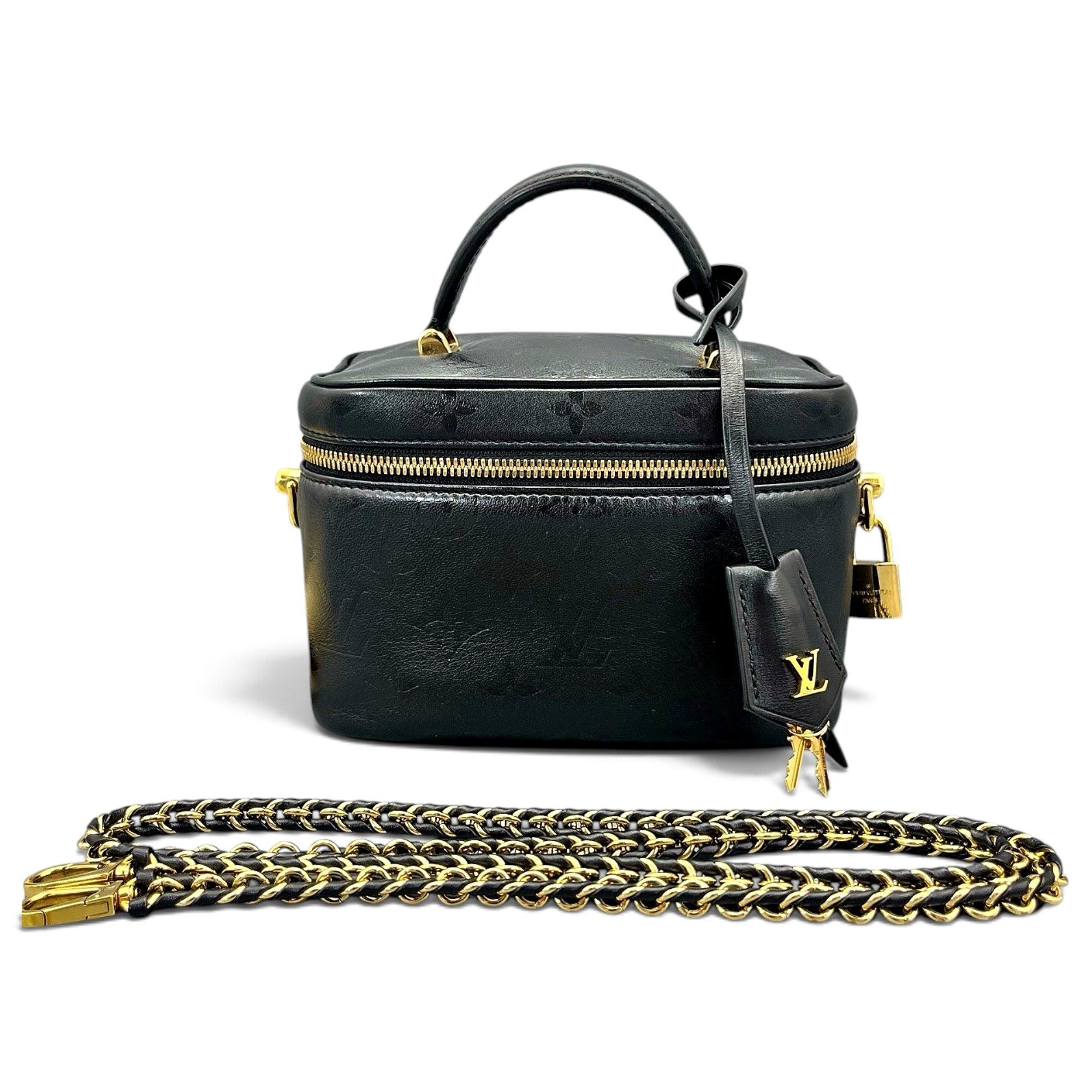 Vanity leather handbag