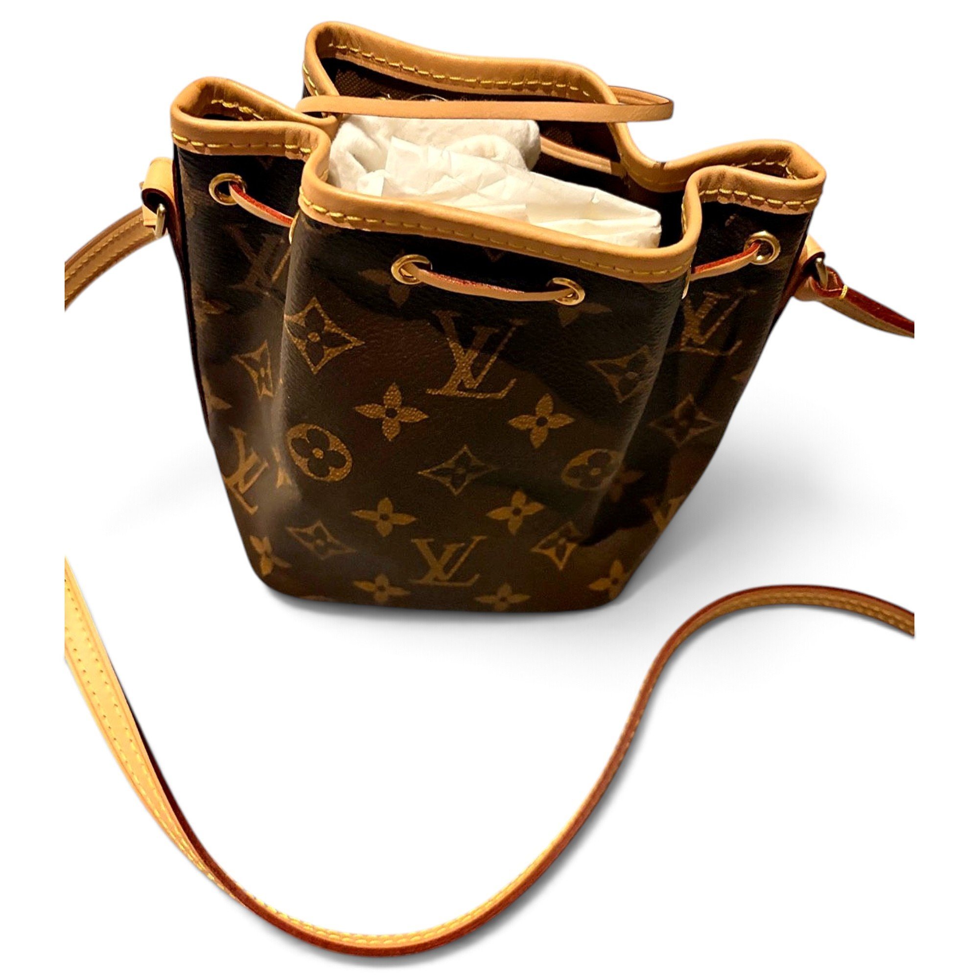 Nano Noé leather crossbody bag
