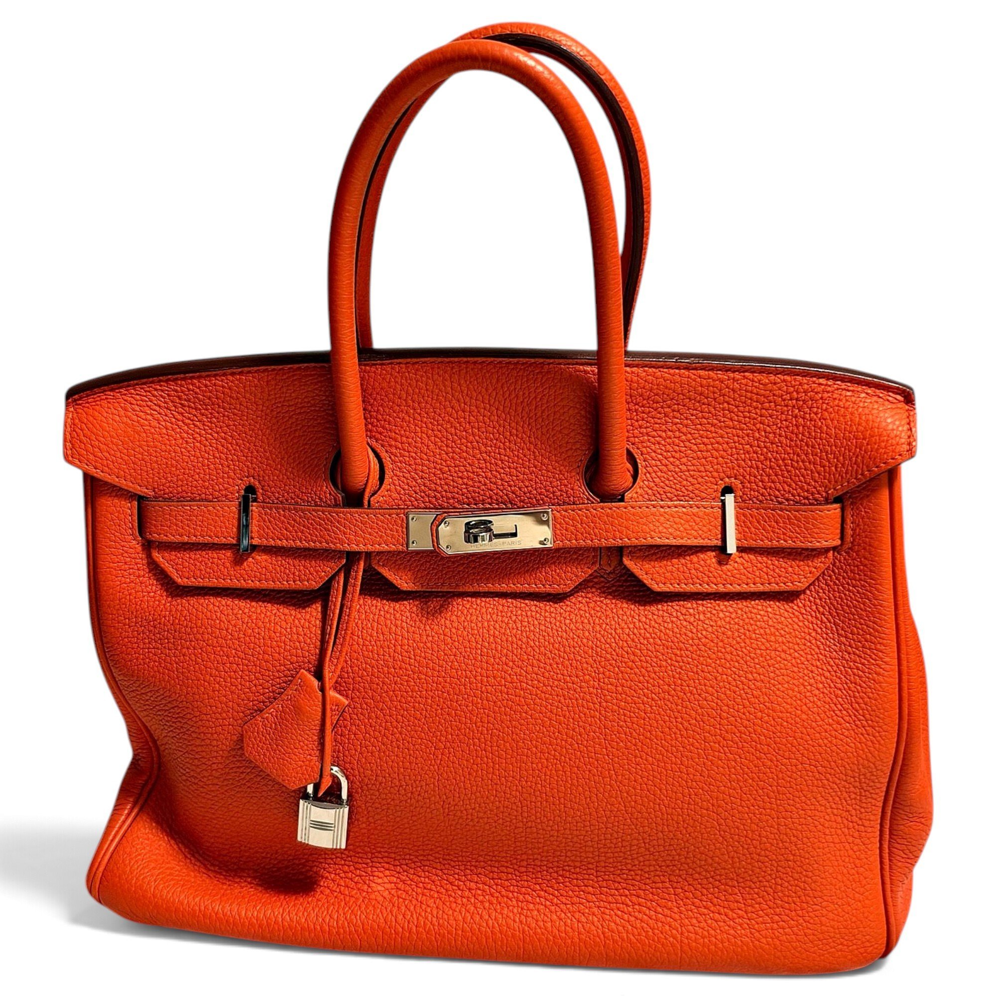 Hermes Birkin 35 Handbag Orange