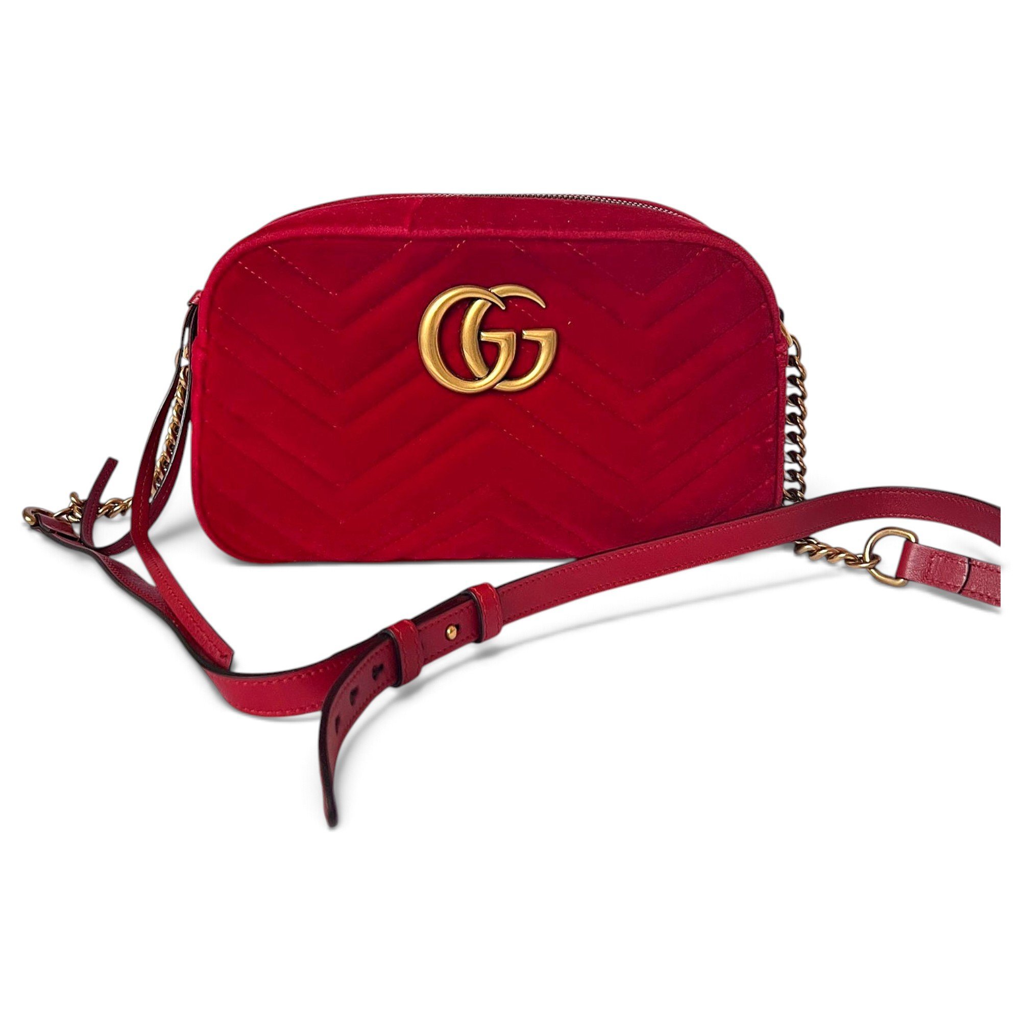 GG Marmont velvet crossbody bag