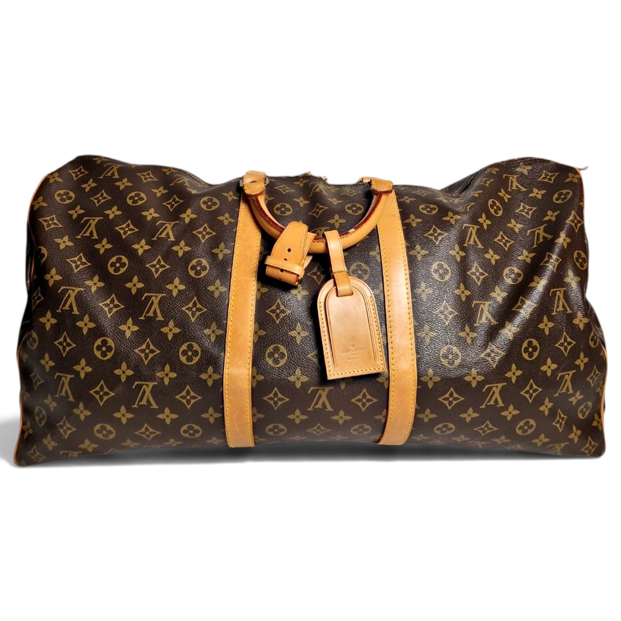 Keepall leather travel bag