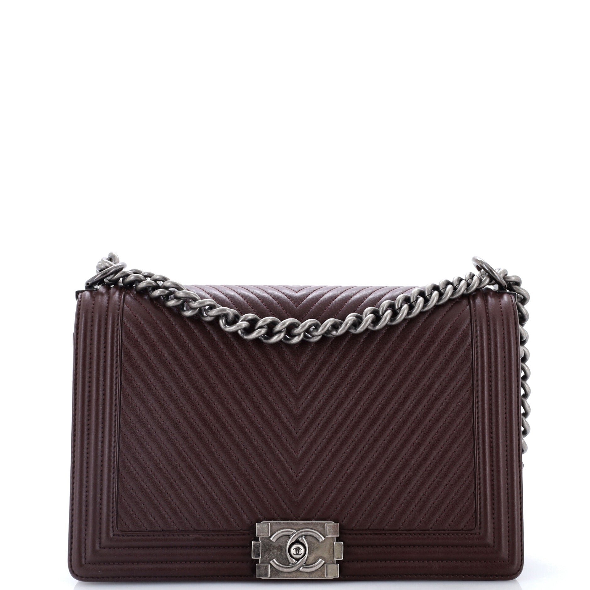 Boy Flap Bag Chevron Calfskin New Medium