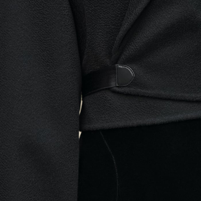 Noir Wrap Cashmere Jacket