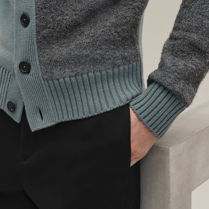 Eucalyptus "Bouclette Ombree" Buttoned Cardigan