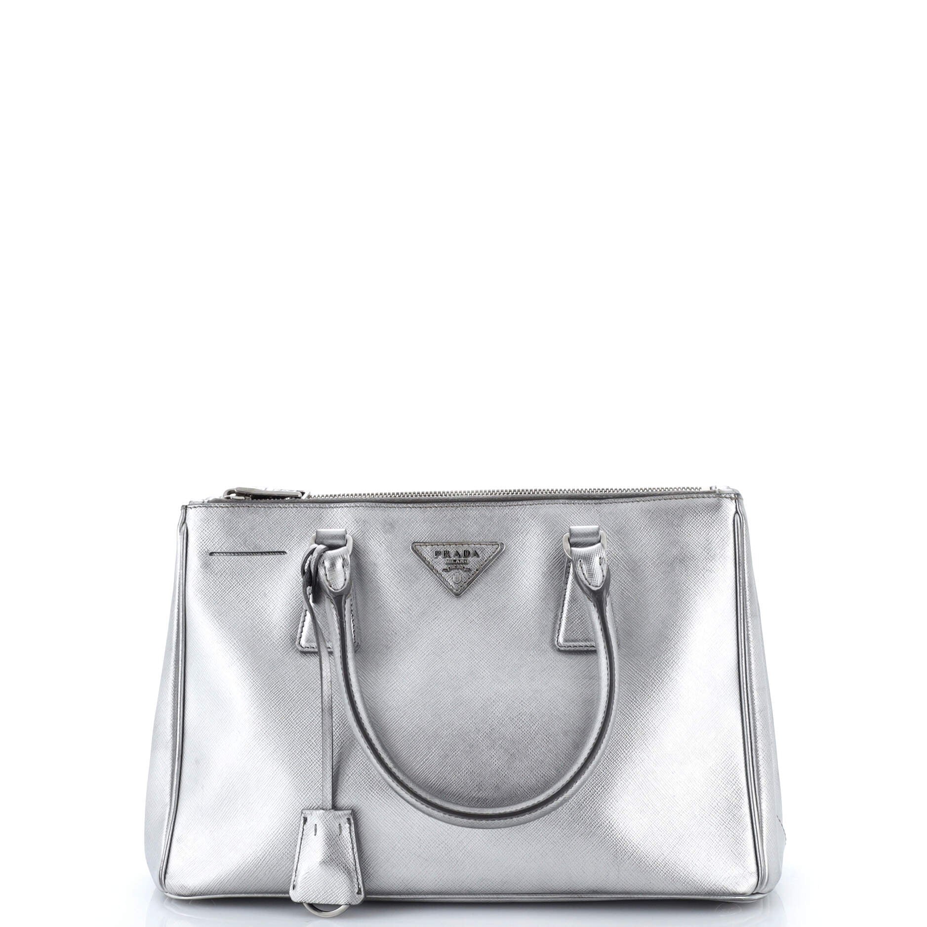 Prada Double Zip Lux Tote Saffiano Leather Small