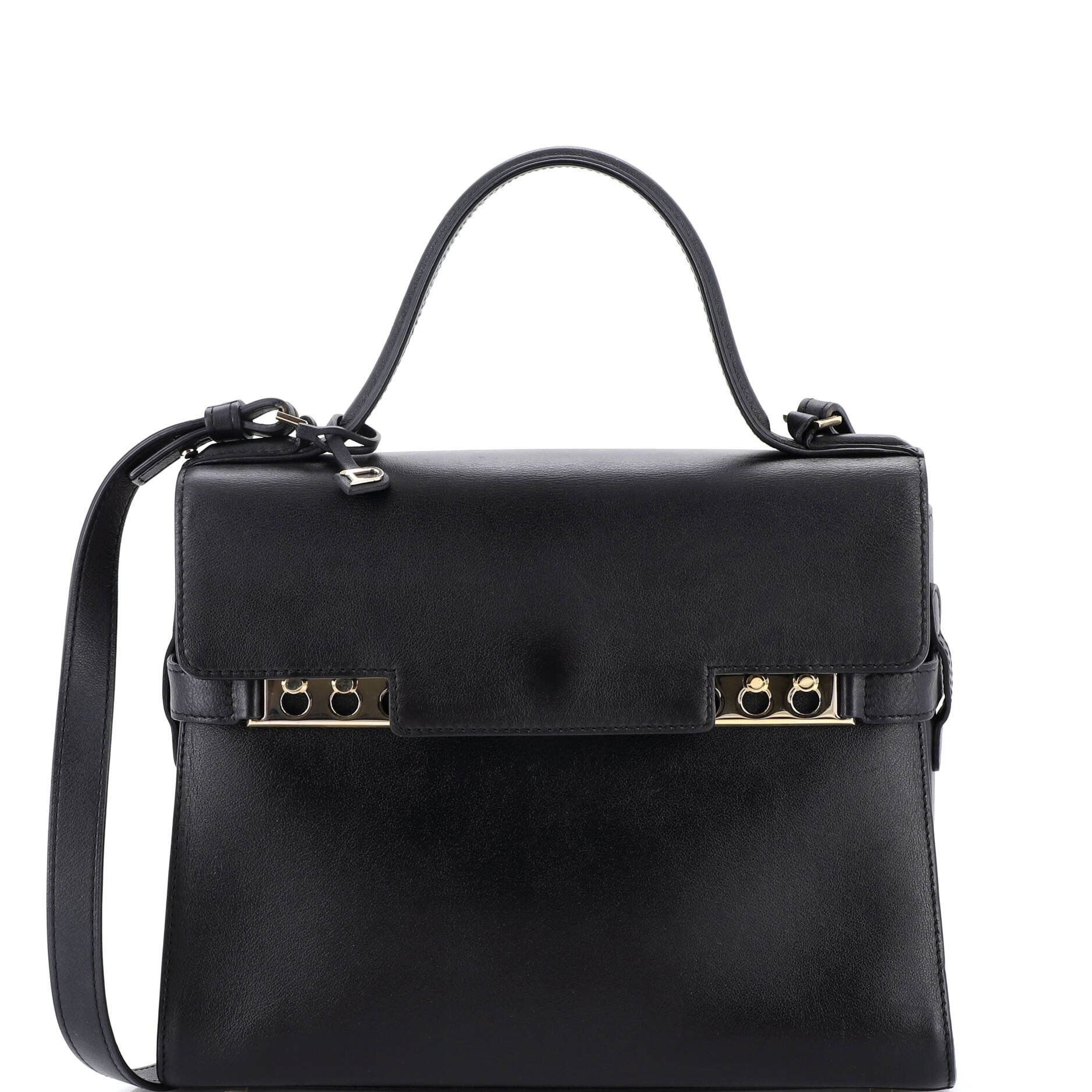 Delvaux Tempete Top Handle Bag Leather MM