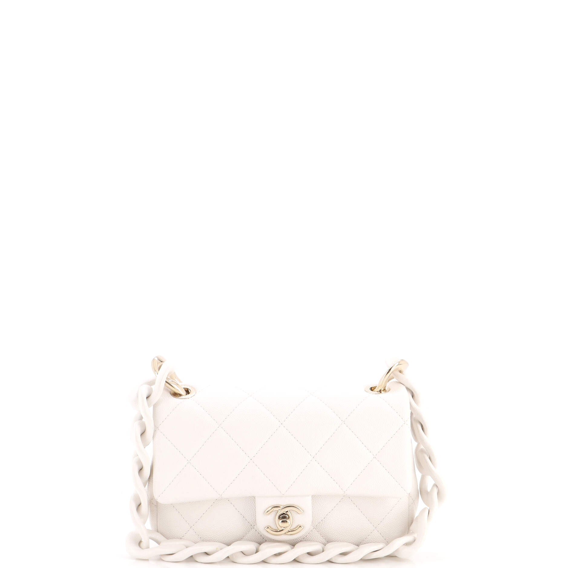 Funky Match Flap Bag Quilted Caviar Mini