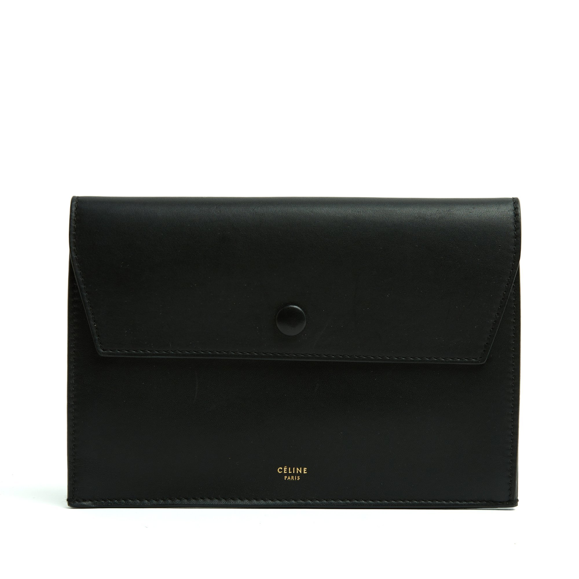 Leather clutch bag