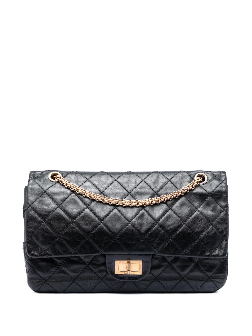 2006-2008 Quilted Aged Calfskin Reissue 2.55 Double Flap 227 shoulder bag