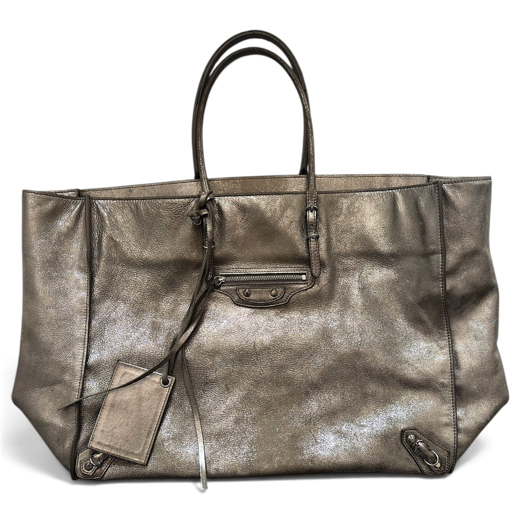 Papier leather handbag