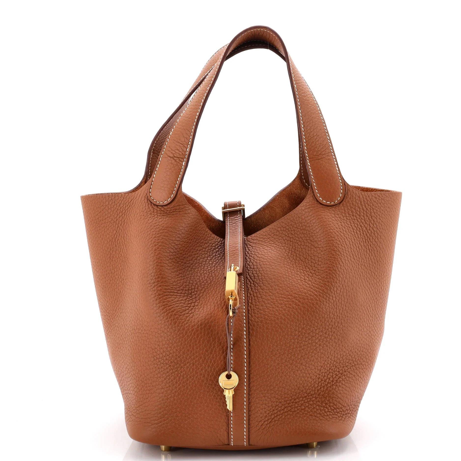 Picotin leather handbag