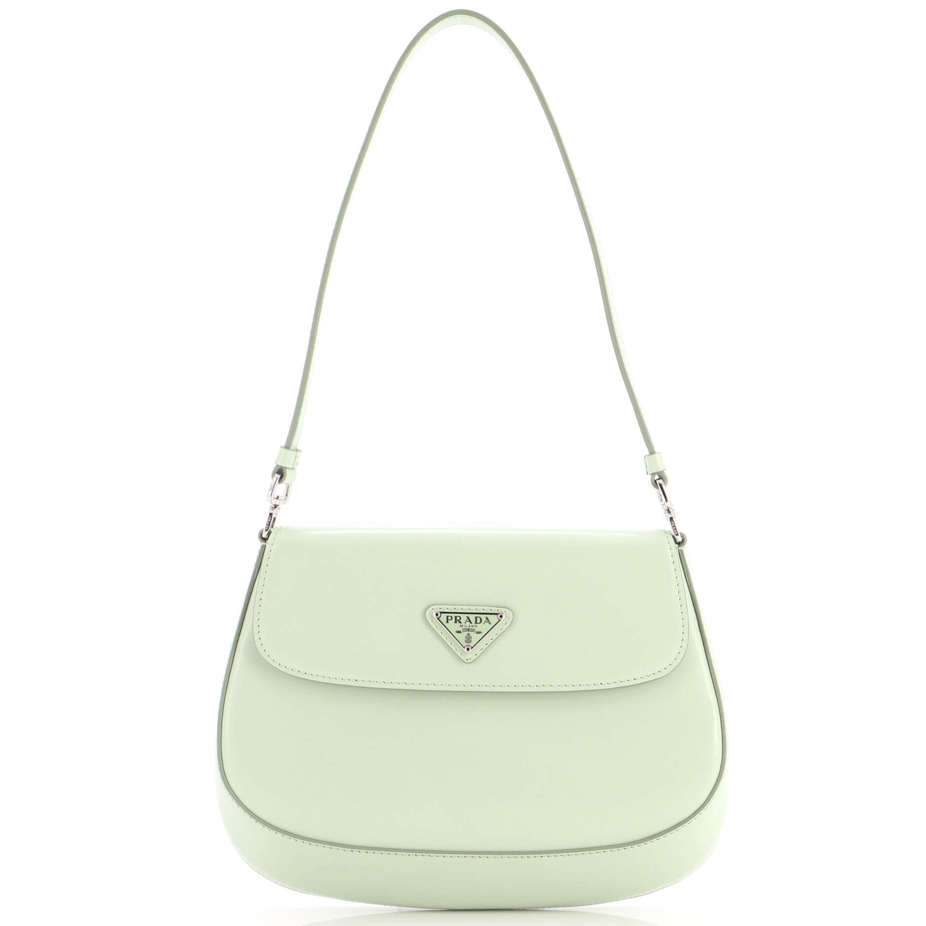 Cleo Flap Shoulder Bag Spazzolato Leather Small