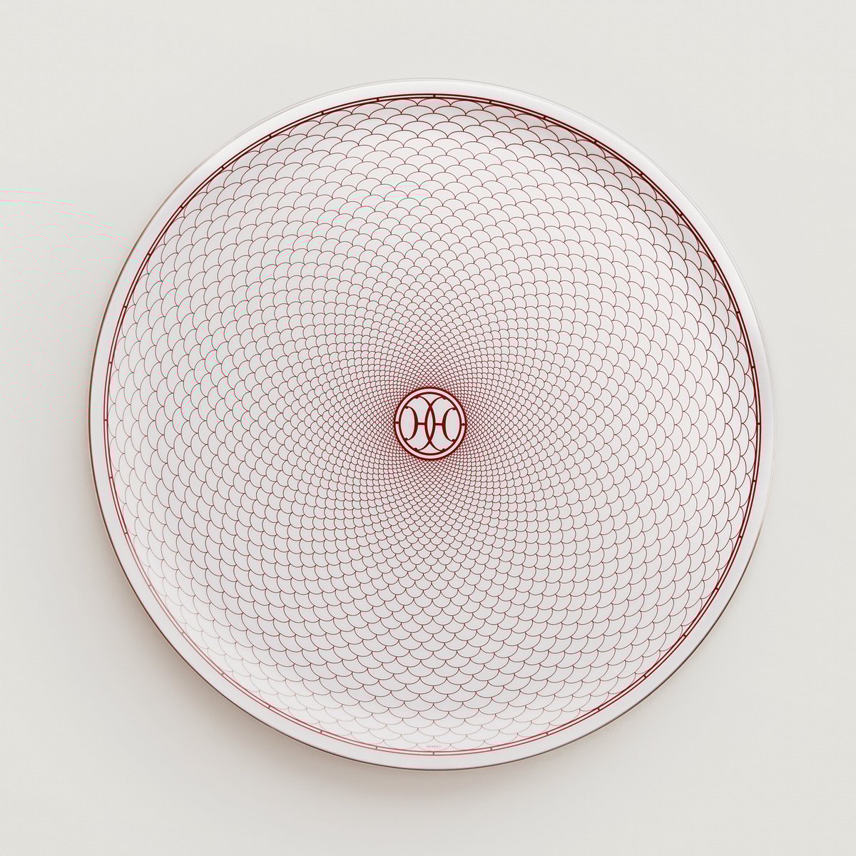 H Deco rouge tart platter