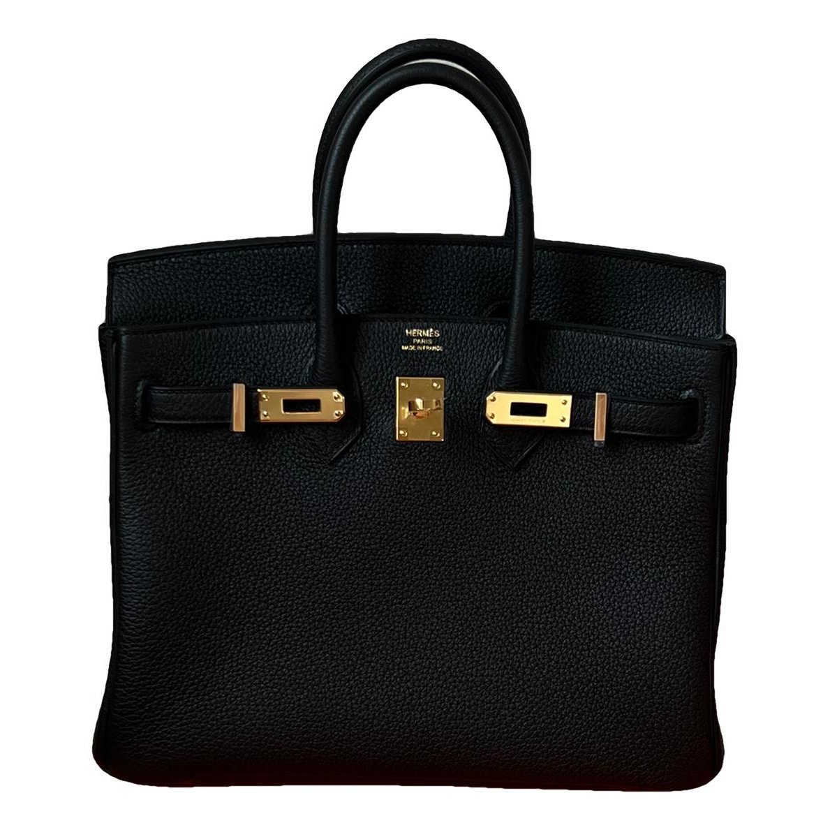 Hermes Birkin 25 Handbag Black Togo Leather 2026