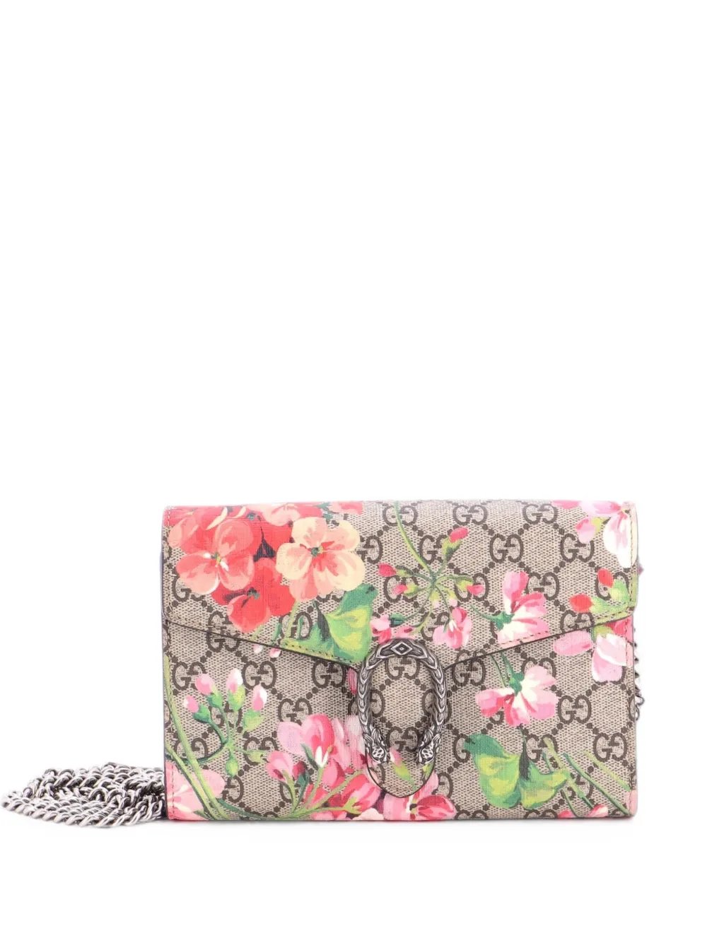 Dionysus Chain Wallet Blooms Print GG Coated Canvas Small crossbody bag