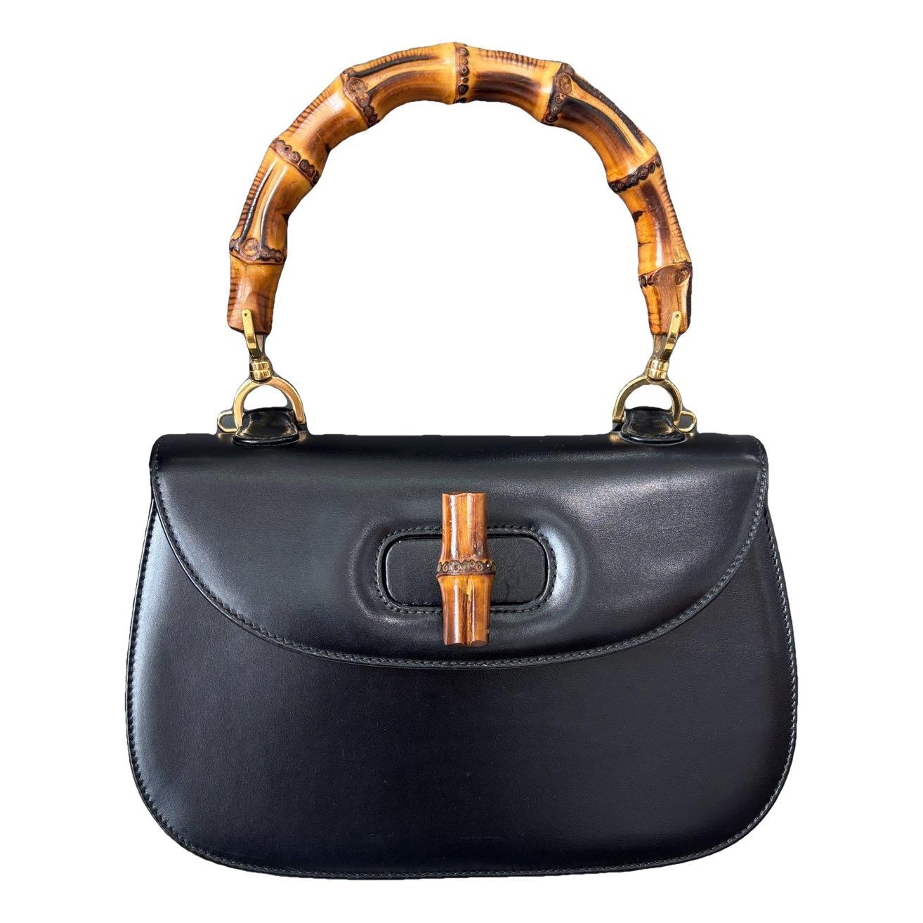 Convertible Bamboo Top Handle leather handbag