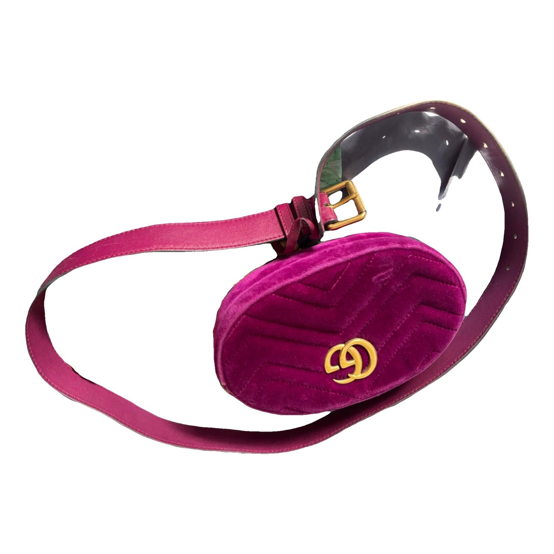 GG Marmont Oval velvet handbag