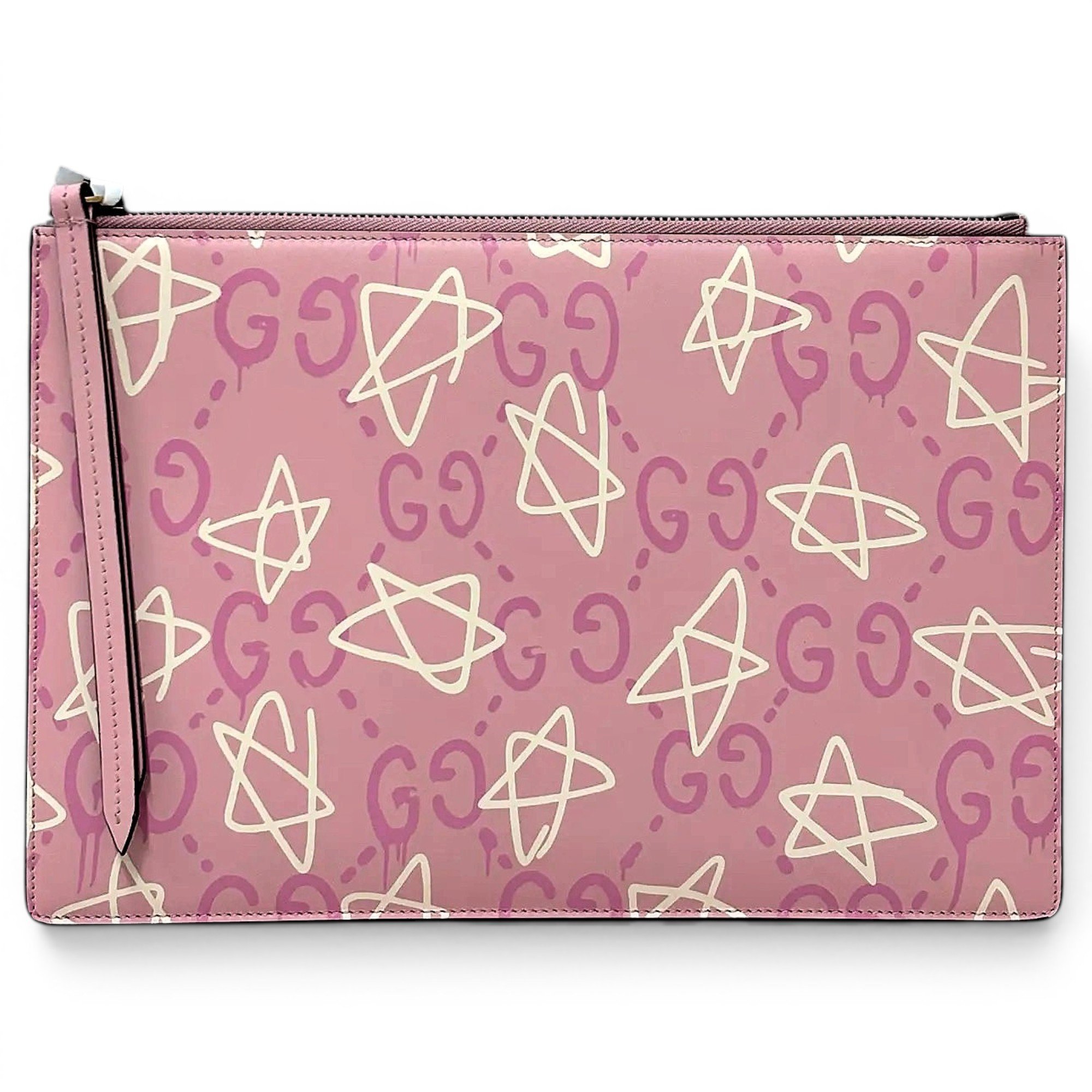 Leather clutch bag