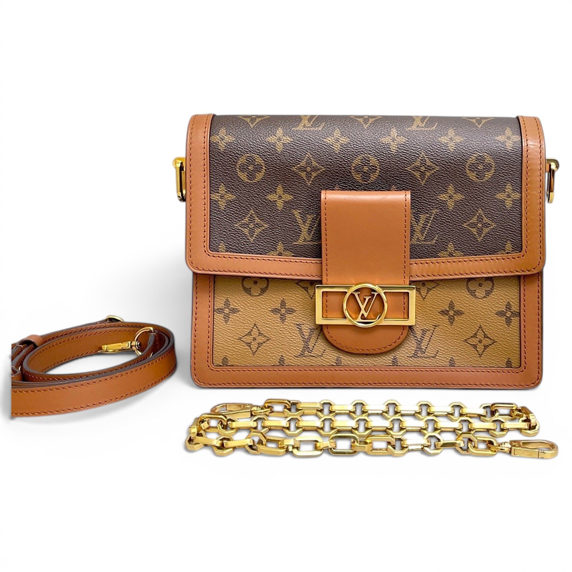 Dauphine leather handbag