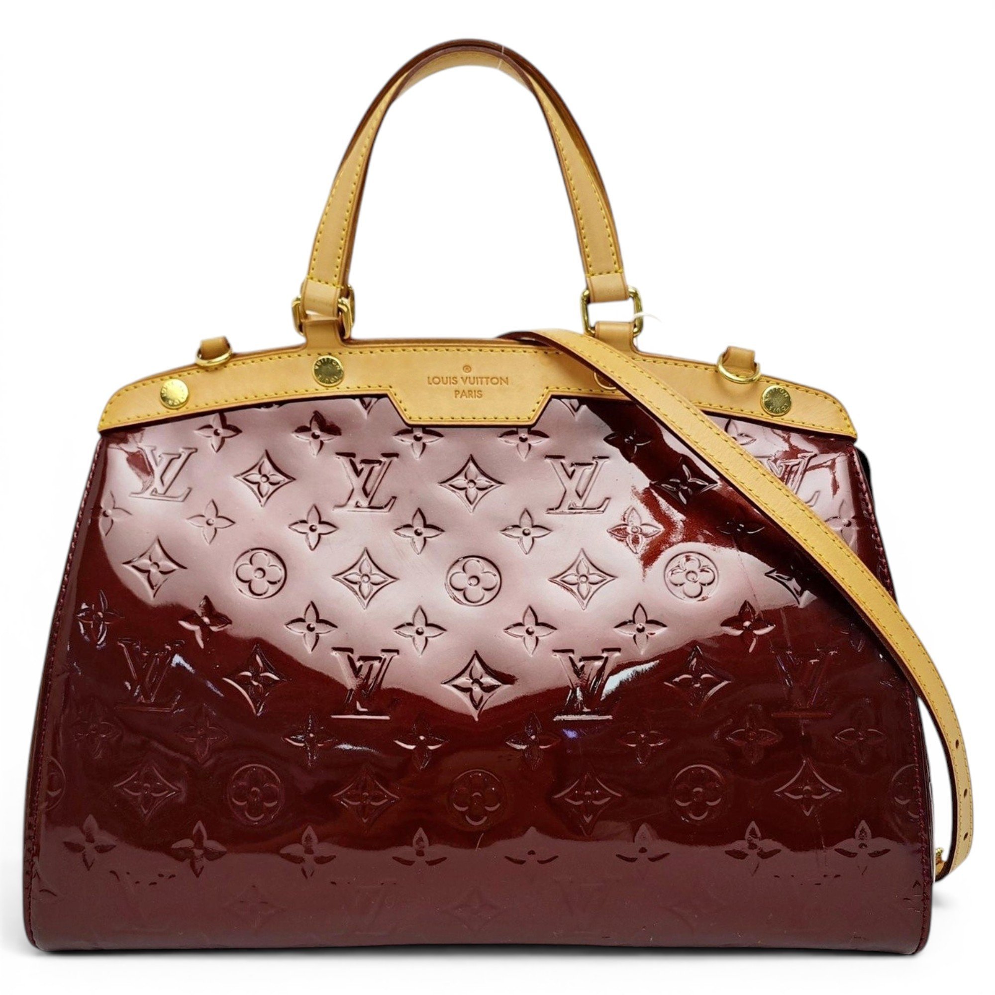Patent leather handbag