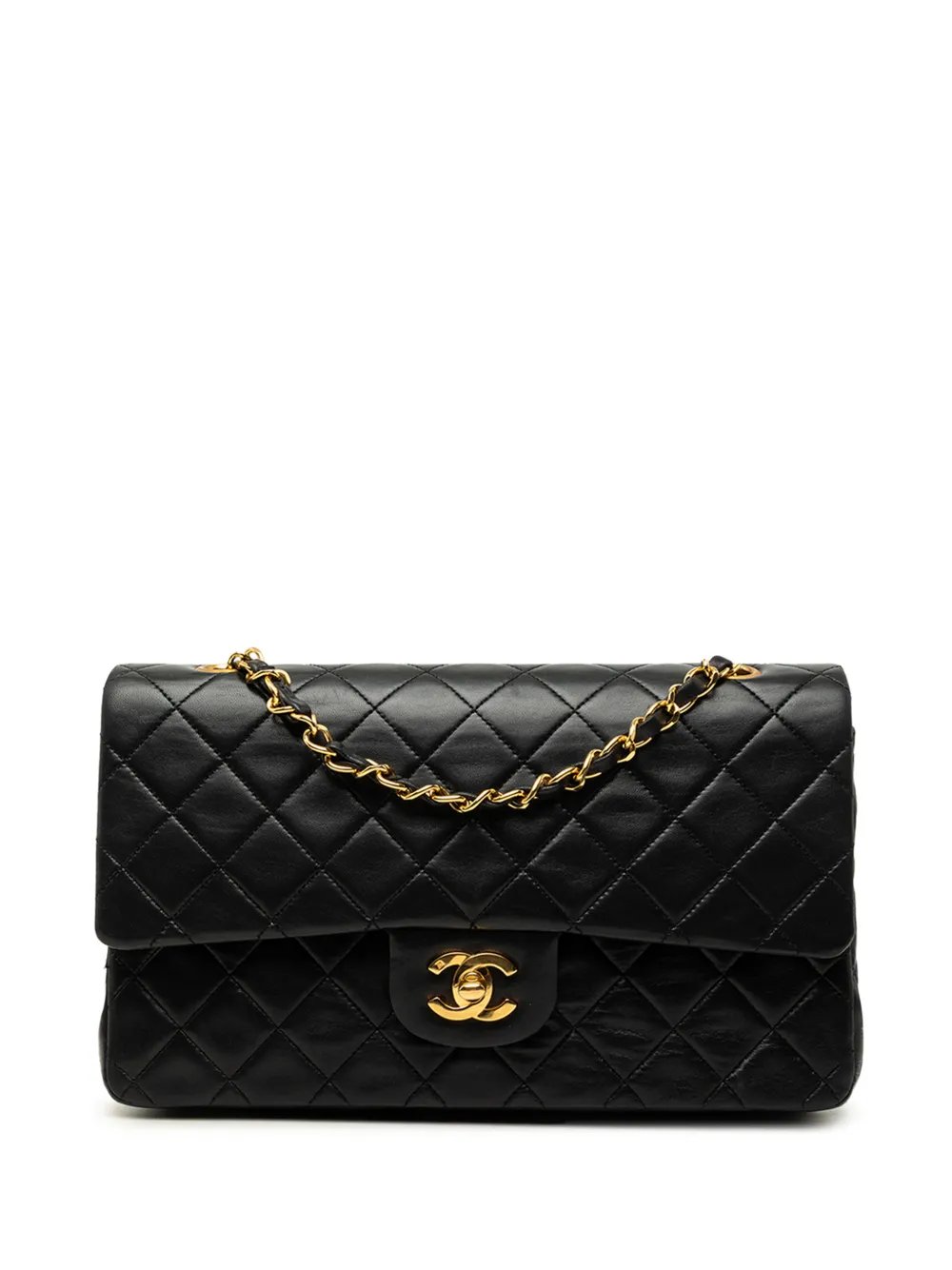 1989-1991 Medium Classic Lambskin Double Flap shoulder bag