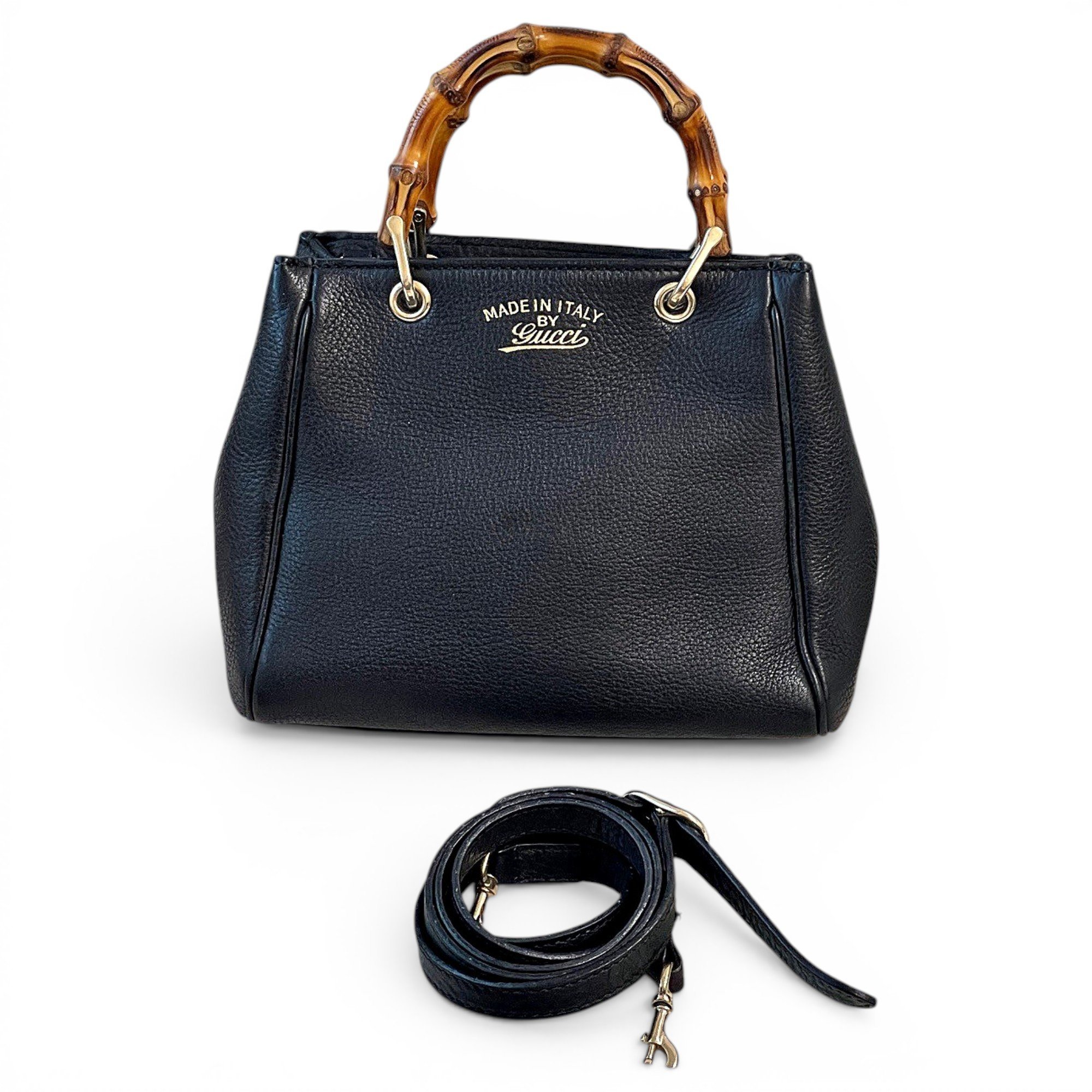 Bamboo leather handbag