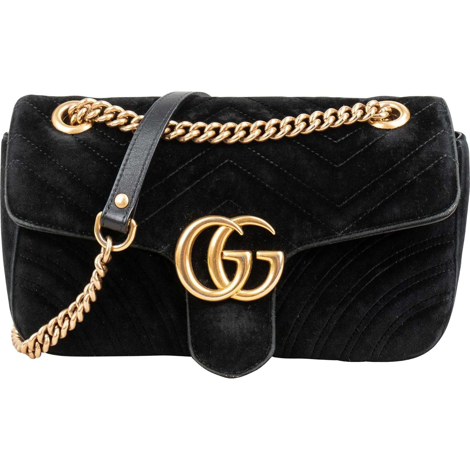 GG Marmont velvet crossbody bag