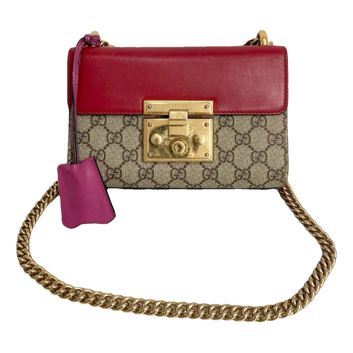 Padlock vinyl crossbody bag