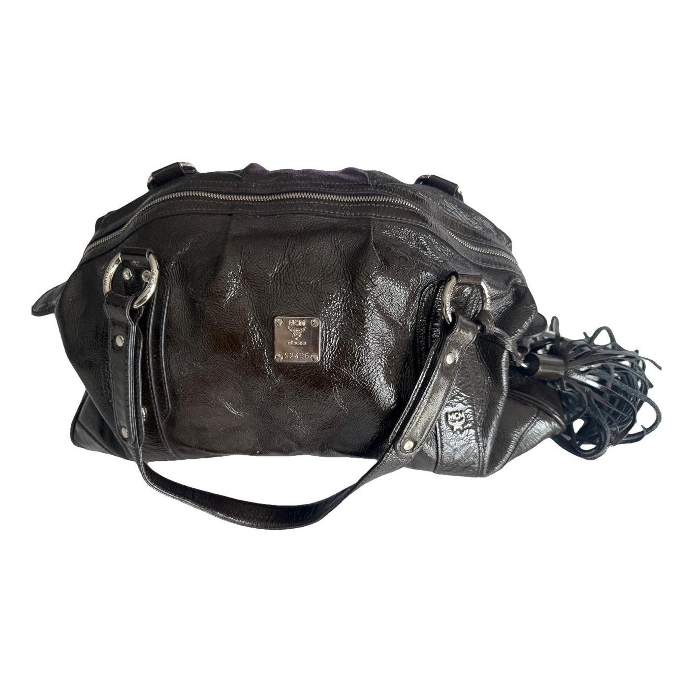 Boston patent leather handbag