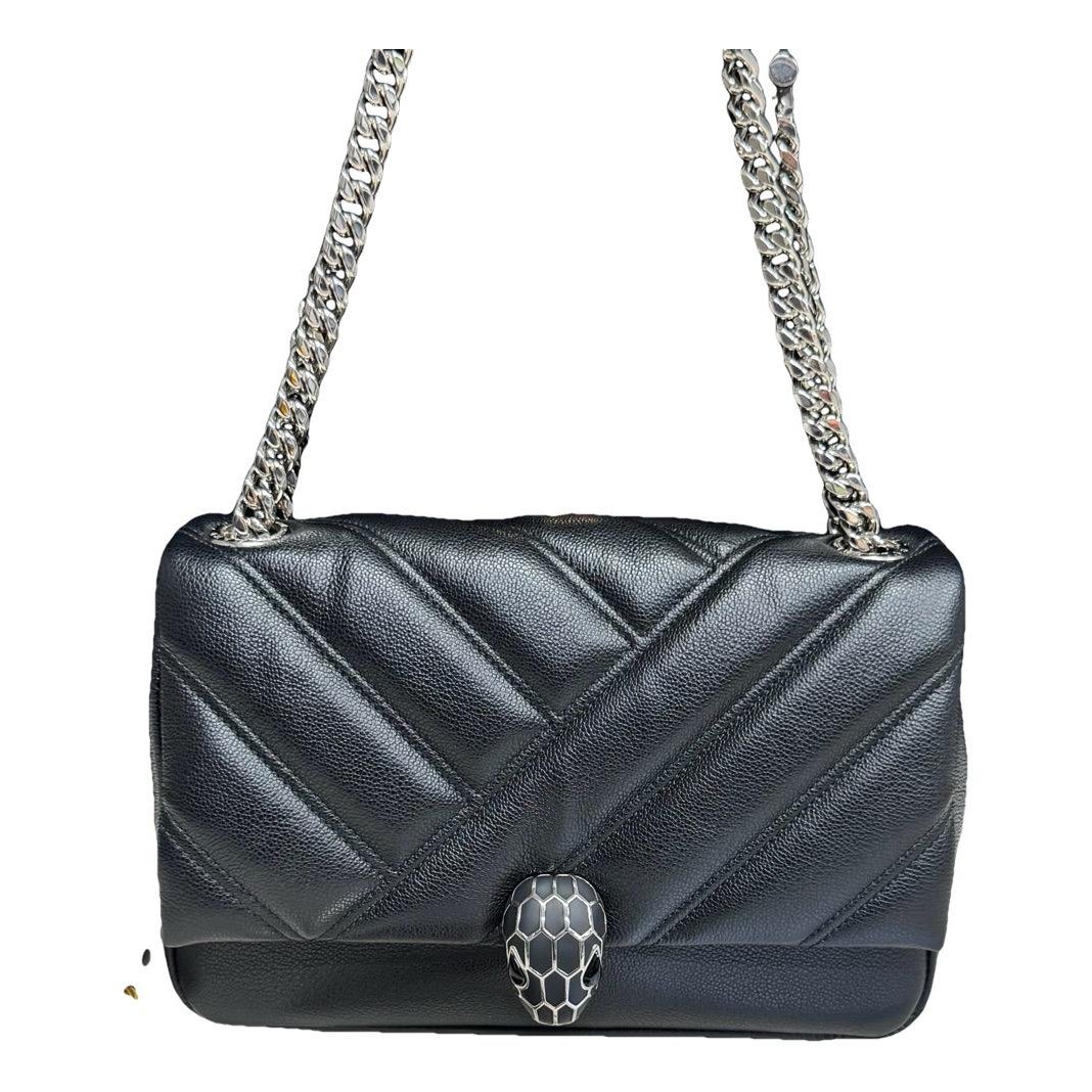 Serpenti leather handbag