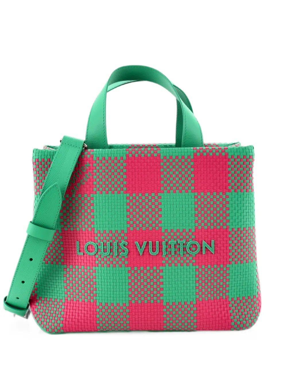 Shopping Damier Checkerboard Leather Mini tote bag