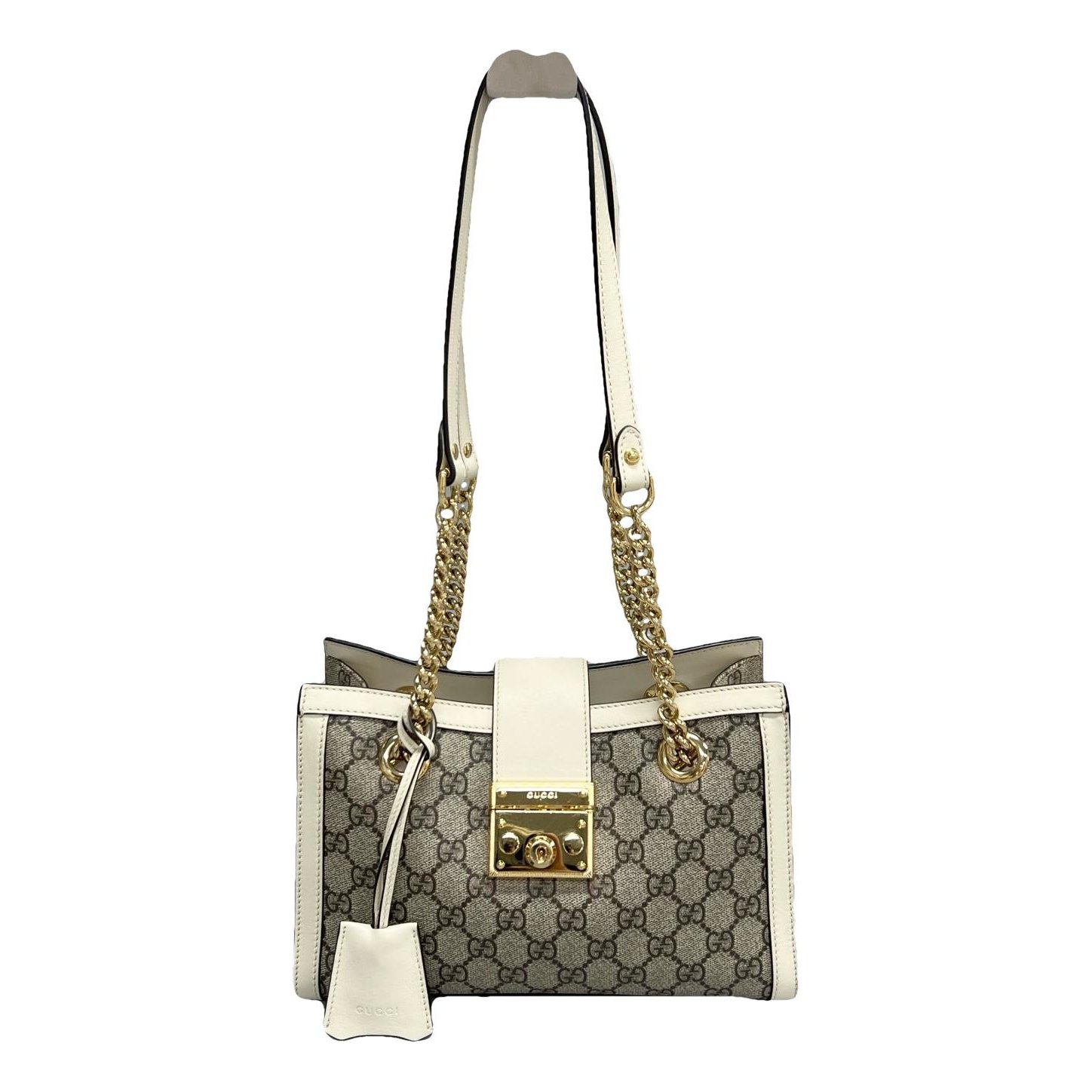 Padlock leather handbag