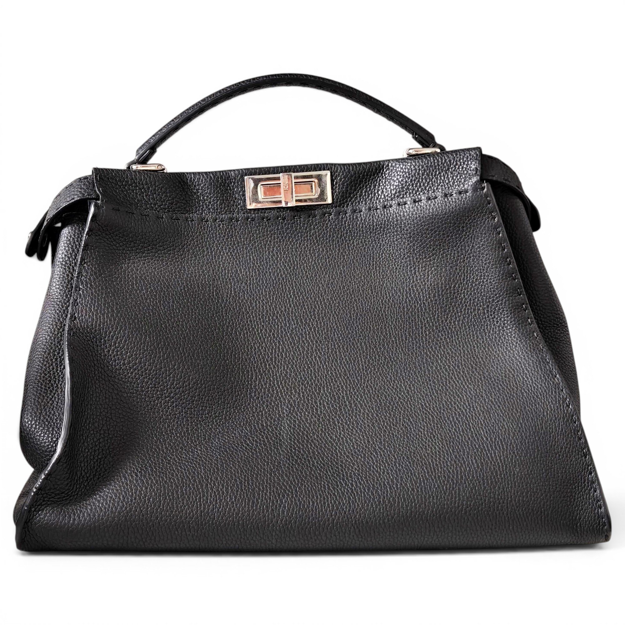 Peekaboo pony-style calfskin satchel