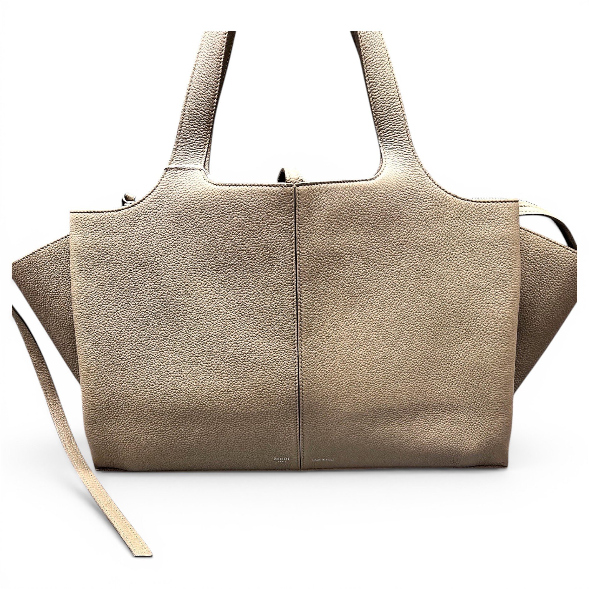 Tri-Fold leather handbag