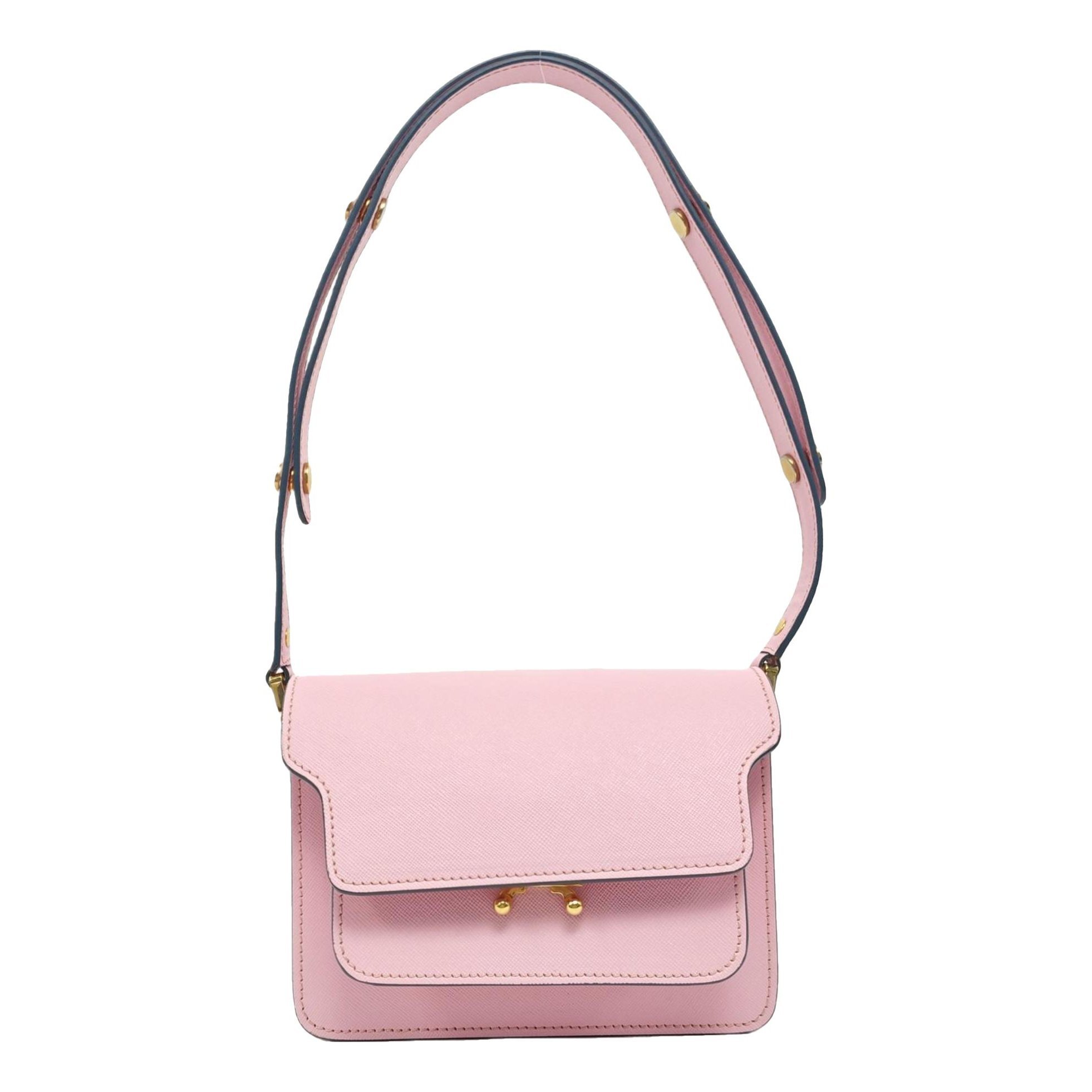 Trunk leather crossbody bag