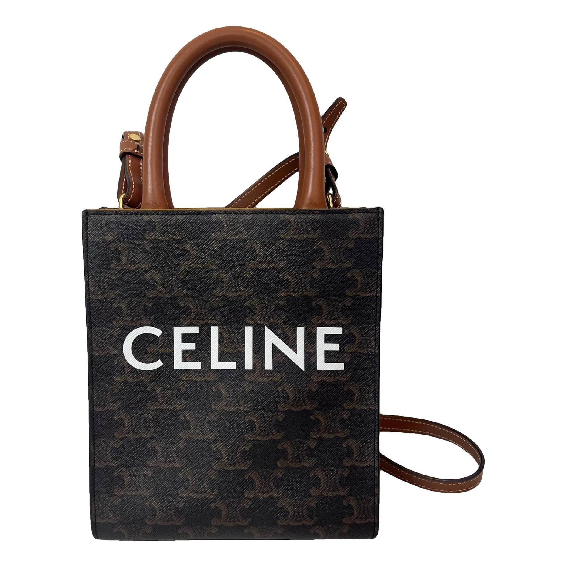 Cabas Vertical leather handbag
